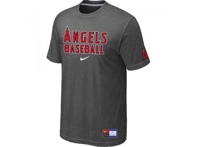 Los Angels of Anaheim D.Grey NEW Short Sleeve Practice T-Shirt