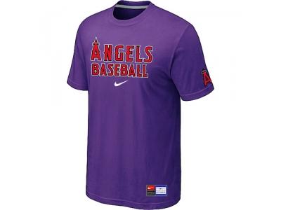 Los Angels of Anaheim Purple NEW Short Sleeve Practice T-Shirt