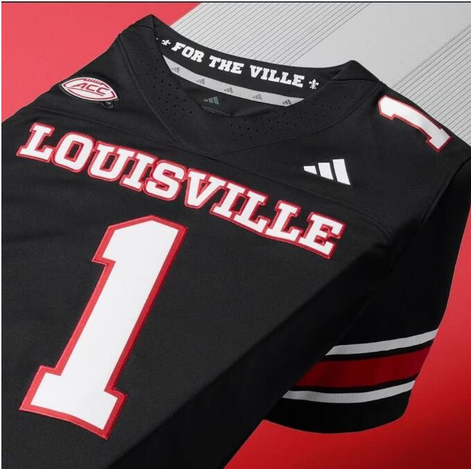 Louisville Cardinals Black Football Jersey