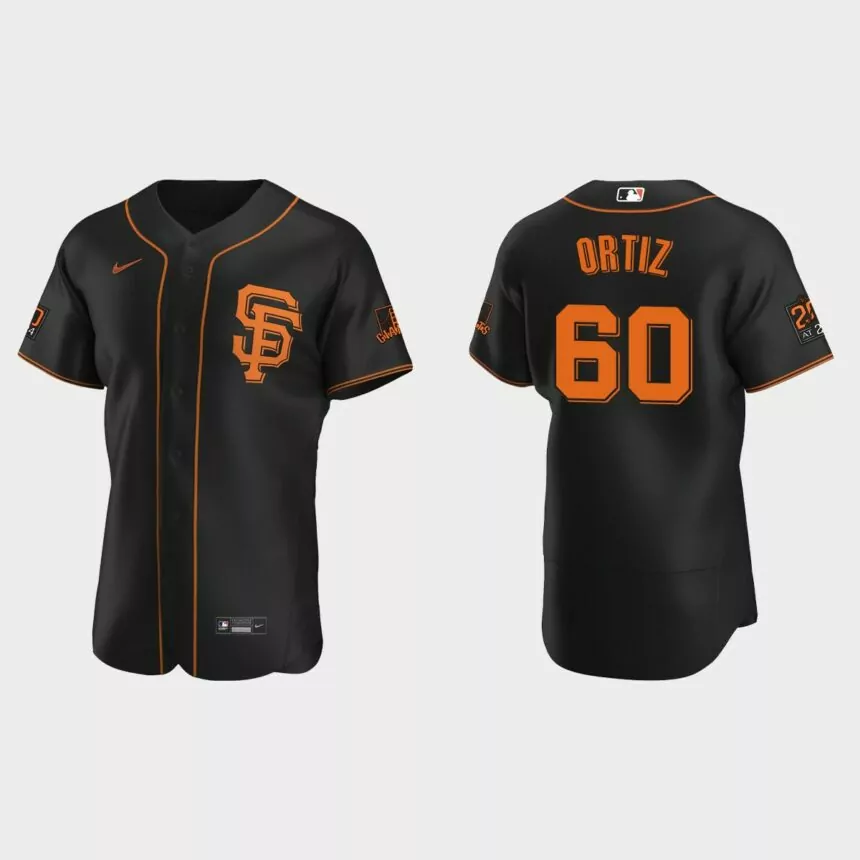 Luis Ortiz San Francisco Giants Authentic Alternate Jersey – Black
