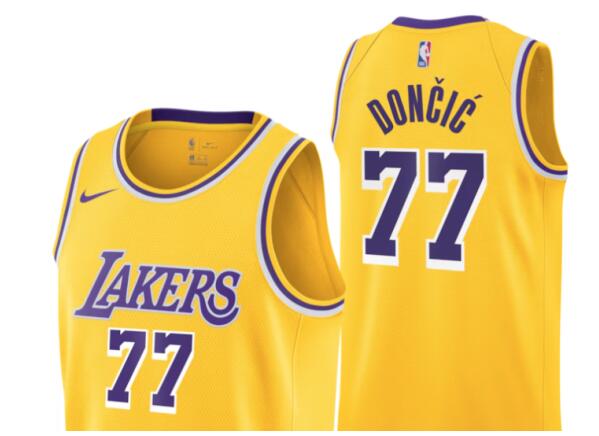 Luka Don?i? Los Angeles Lakers Jerseys yellow