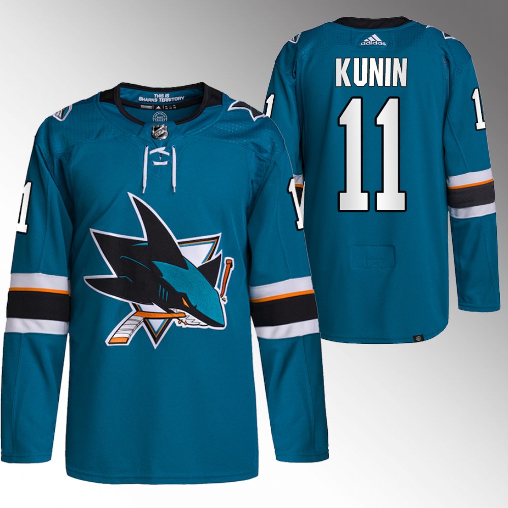 Luke Kunin San Jose Sharks Teal Authentic Primegreen Home Jersey