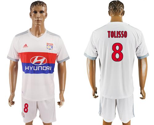 Lyon #8 Tolisso Home Soccer Club Jersey
