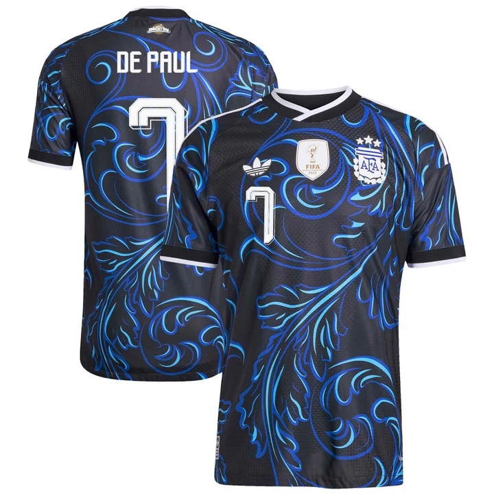 MEN'S ARGENTINA 2026 NATIONAL TEAM JERSEY AWAY#7 RODRIGO DE PAUL