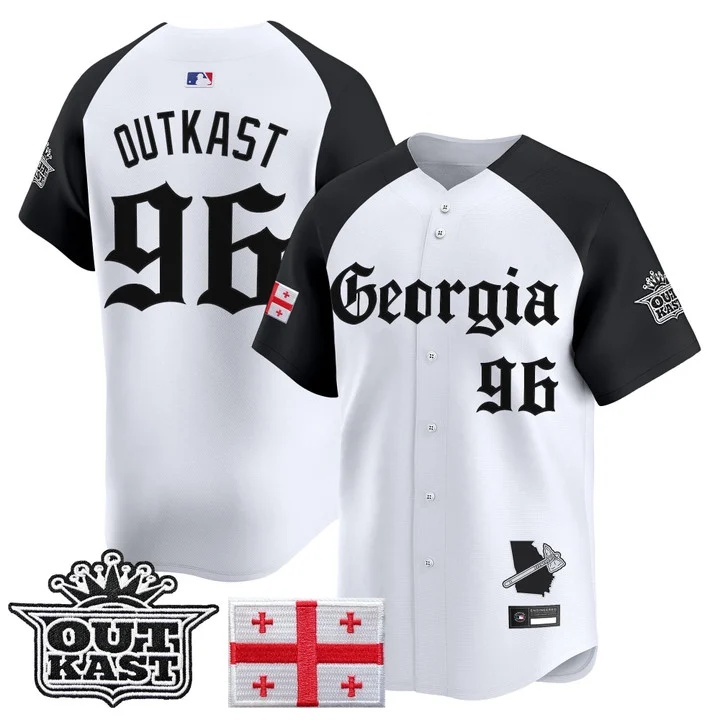 MEN'S ATLANTA BRAVES 'GEORGIA X OUTKAST GOTHIC EDITION' VAPOR PREMIER LIMITED JERSEY ALTERNATE#96 OUTKAST