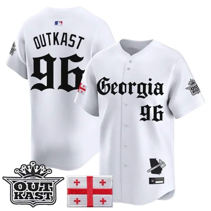 MEN'S ATLANTA BRAVES 'GEORGIA X OUTKAST GOTHIC EDITION' VAPOR PREMIER LIMITED JERSEY WHITE#96 OUTKAST