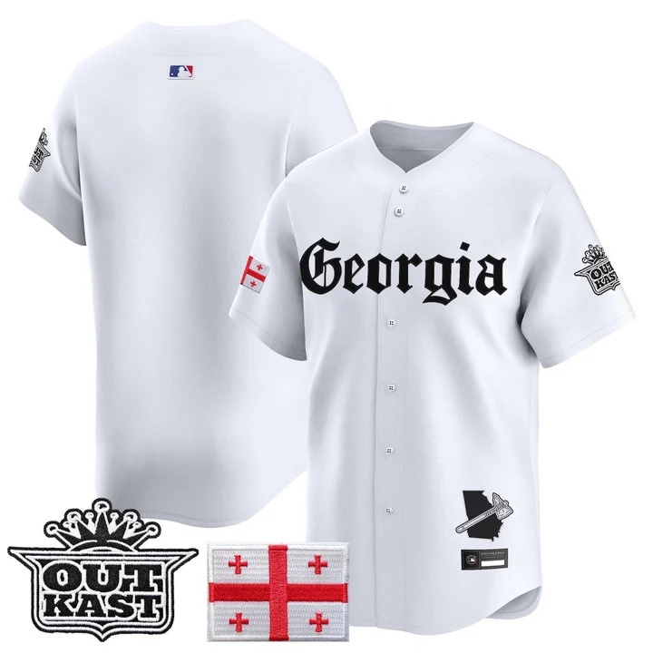 MEN'S ATLANTA BRAVES 'GEORGIA X OUTKAST GOTHIC EDITION' VAPOR PREMIER LIMITED JERSEY WHITE BLANK