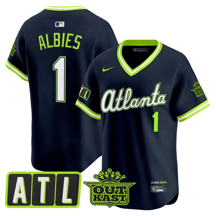MEN'S ATLANTA BRAVES 2026 CITY CONNECT X OUTKAST VAPOR PREMIER LIMITED JERSEY ATLIEN#1 OZZIE ALBIES
