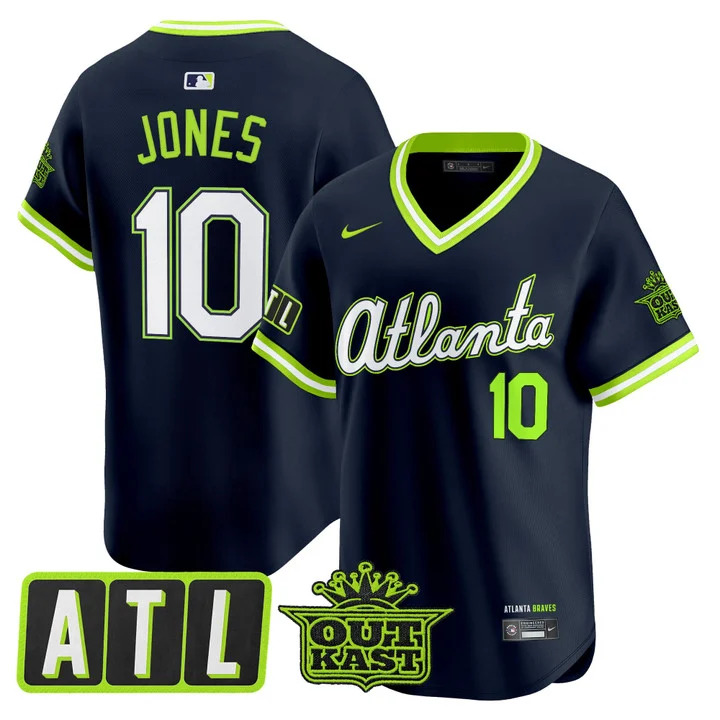 MEN'S ATLANTA BRAVES 2026 CITY CONNECT X OUTKAST VAPOR PREMIER LIMITED JERSEY ATLIEN#10 CHIPPER JONES
