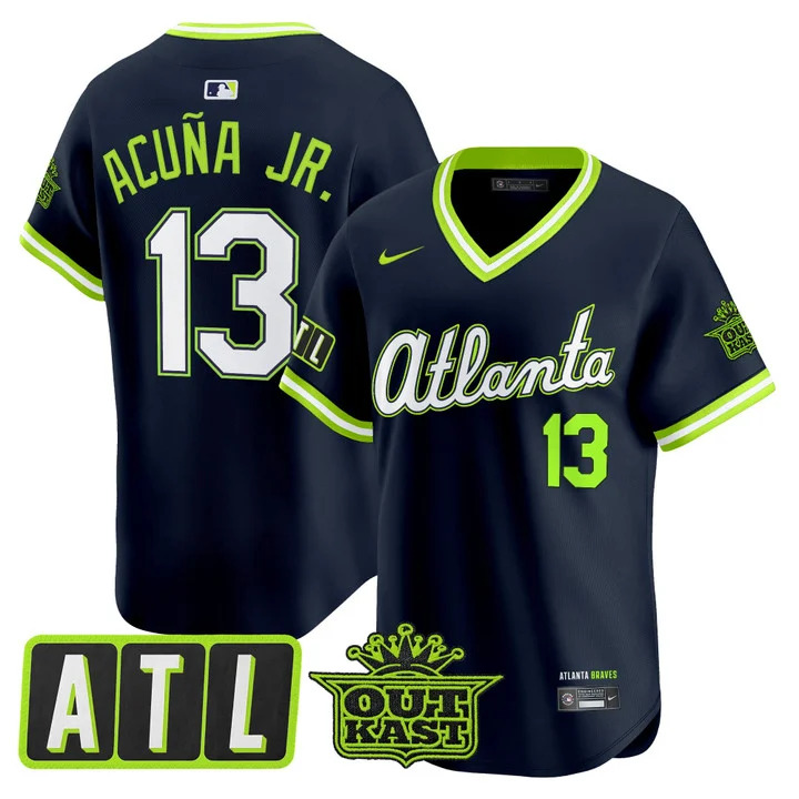 MEN'S ATLANTA BRAVES 2026 CITY CONNECT X OUTKAST VAPOR PREMIER LIMITED JERSEY ATLIEN#13 RONALD ACUNA JR.