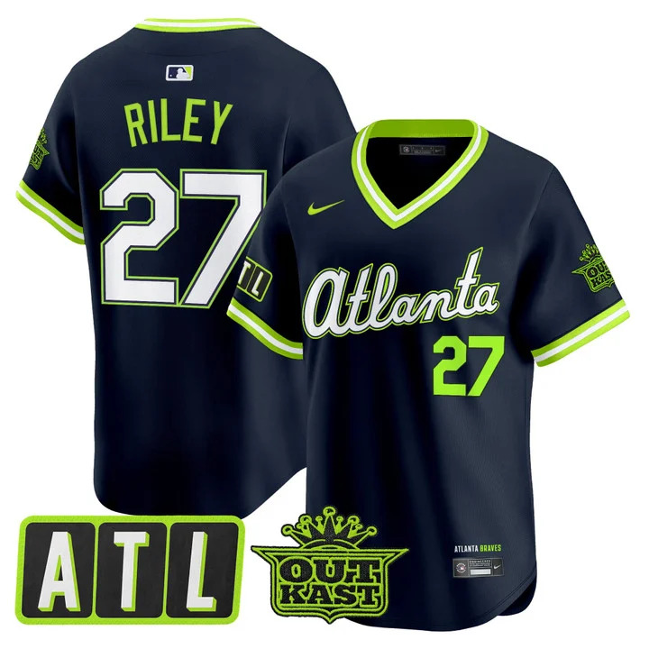 MEN'S ATLANTA BRAVES 2026 CITY CONNECT X OUTKAST VAPOR PREMIER LIMITED JERSEY ATLIEN#27 AUSTIN RILEY