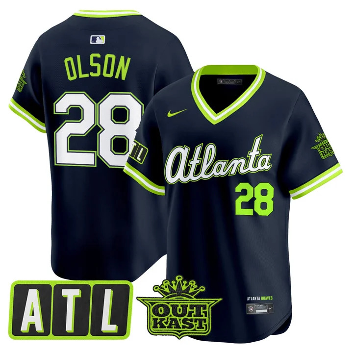 MEN'S ATLANTA BRAVES 2026 CITY CONNECT X OUTKAST VAPOR PREMIER LIMITED JERSEY ATLIEN#28 MATT OLSON