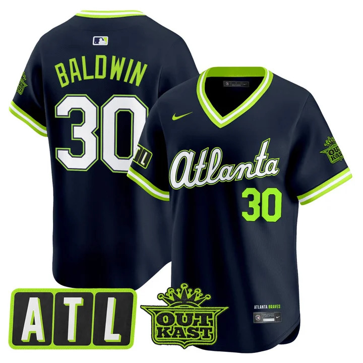 MEN'S ATLANTA BRAVES 2026 CITY CONNECT X OUTKAST VAPOR PREMIER LIMITED JERSEY ATLIEN#30 DRAKE BALDWIN