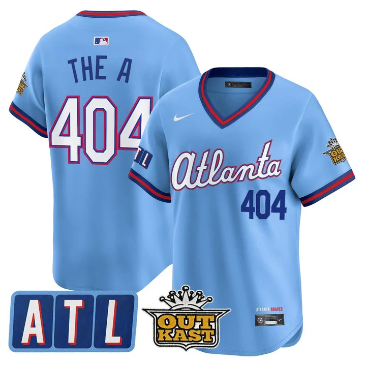 MEN'S ATLANTA BRAVES 2026 CITY CONNECT X OUTKAST VAPOR PREMIER LIMITED JERSEY BLUE#404 THE A