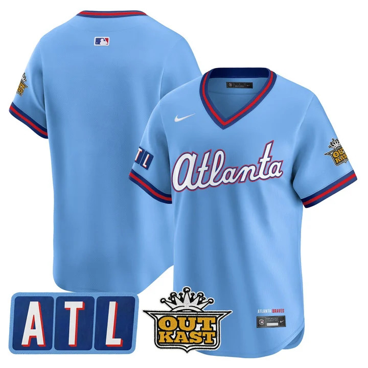 MEN'S ATLANTA BRAVES 2026 CITY CONNECT X OUTKAST VAPOR PREMIER LIMITED JERSEY BLUE BLANK