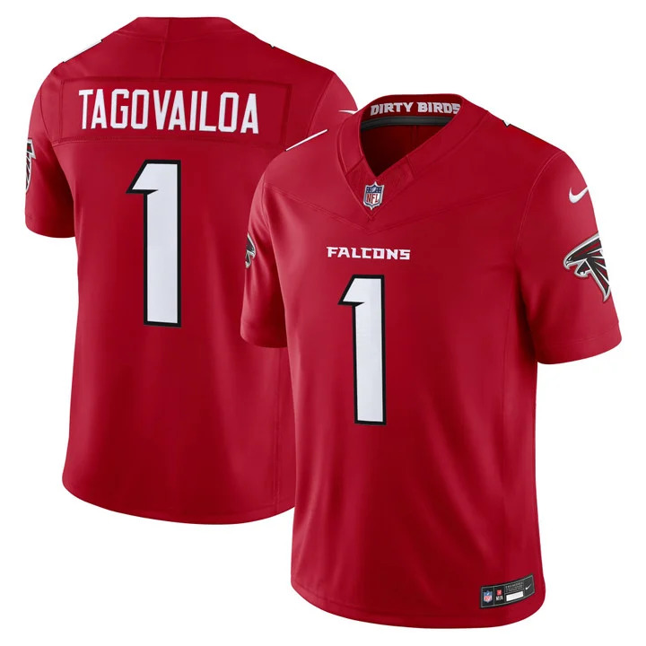 MEN'S ATLANTA FALCONS 2026 VAPOR LIMITED JERSEY RED#1 TUA TAGOVAILOA