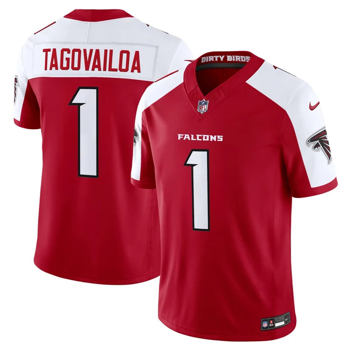 MEN'S ATLANTA FALCONS 2026 VAPOR LIMITED JERSEY RED ALTERNATE#1 TUA TAGOVAILOA