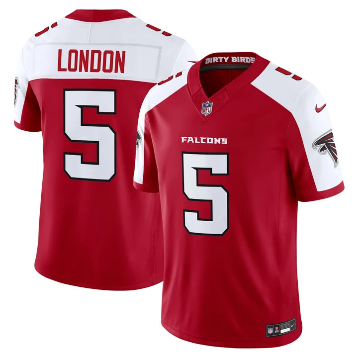 MEN'S ATLANTA FALCONS 2026 VAPOR LIMITED JERSEY RED ALTERNATE#5 DRAKE LONDON