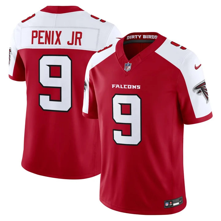 MEN'S ATLANTA FALCONS 2026 VAPOR LIMITED JERSEY RED ALTERNATE#9  MICHAEL PENIX JR.