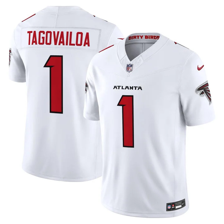 MEN'S ATLANTA FALCONS 2026 VAPOR LIMITED JERSEY WHITE#1 TUA TAGOVAILOA
