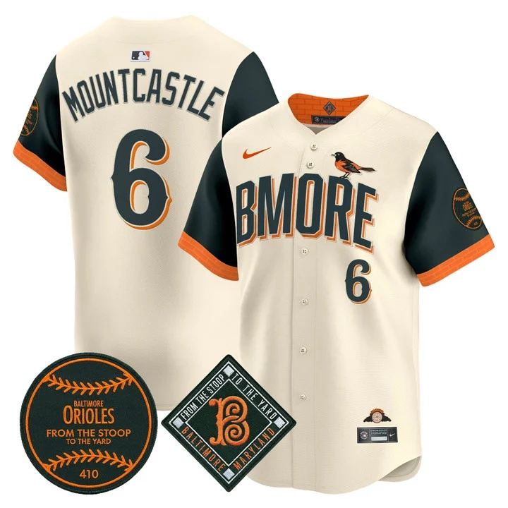 MEN'S BALTIMORE ORIOLES 2026 VAPOR PREMIER LIMITED JERSEY CITY CONNECT#6 RYAN MOUNTCASTLE