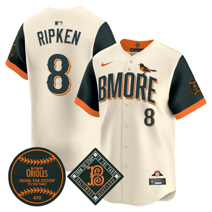 MEN'S BALTIMORE ORIOLES 2026 VAPOR PREMIER LIMITED JERSEY CITY CONNECT#8 CAL RIPKEN