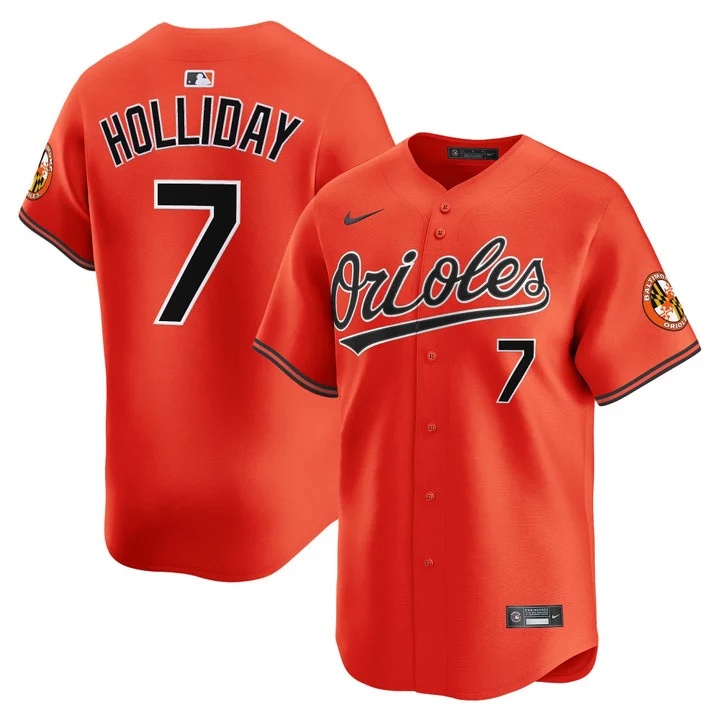 MEN'S BALTIMORE ORIOLES 2026 VAPOR PREMIER LIMITED JERSEY ORANGE#7 JACKSON HOLLIDAY