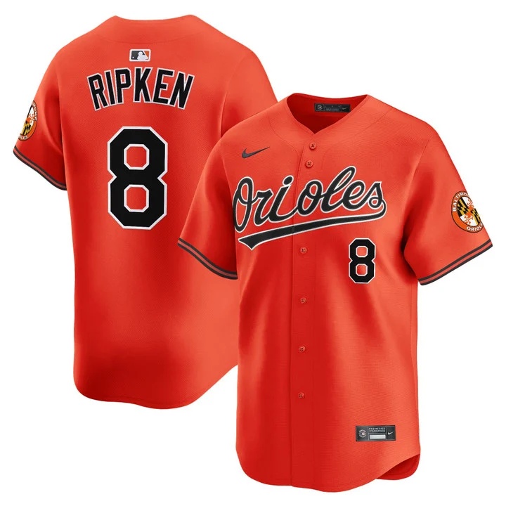 MEN'S BALTIMORE ORIOLES 2026 VAPOR PREMIER LIMITED JERSEY ORANGE#8 CAL RIPKEN