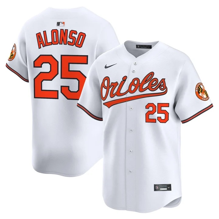 MEN'S BALTIMORE ORIOLES 2026 VAPOR PREMIER LIMITED JERSEY WHITE#25 PETE ALONSO
