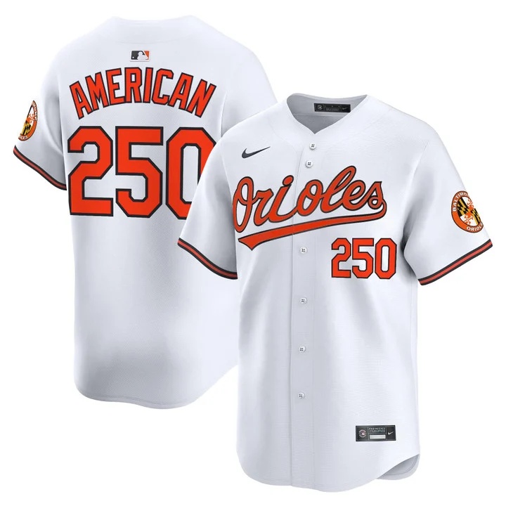 MEN'S BALTIMORE ORIOLES 2026 VAPOR PREMIER LIMITED JERSEY WHITE#250 AMERICAN