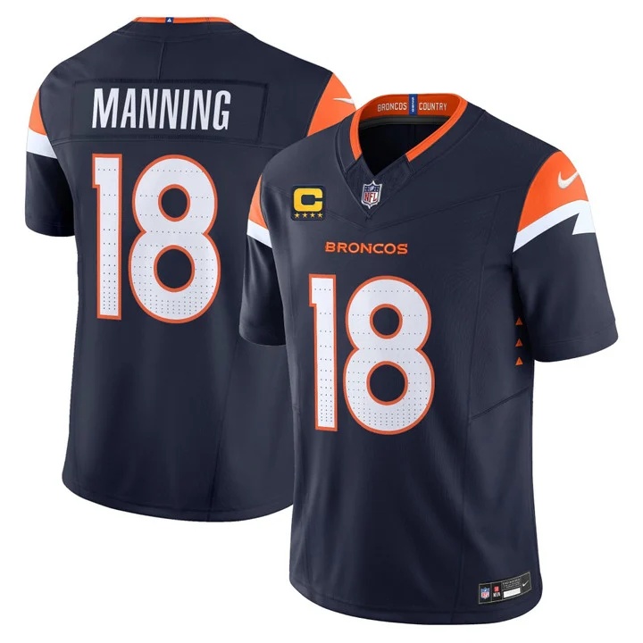 MEN'S DENVER BRONCOS 2026 VAPOR LIMITED JERSEY NAVY#18 PEYTON MANNING
