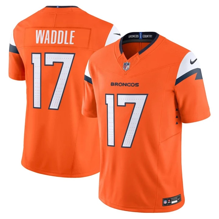 MEN'S DENVER BRONCOS 2026 VAPOR LIMITED JERSEY ORANGE#17 JAYLEN WADDLE