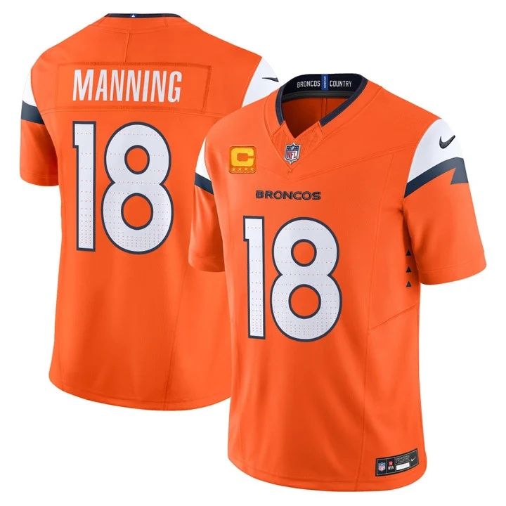 MEN'S DENVER BRONCOS 2026 VAPOR LIMITED JERSEY ORANGE#18 PEYTON MANNING