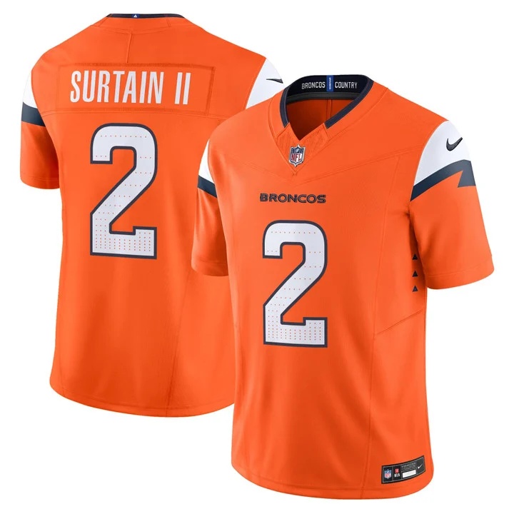 MEN'S DENVER BRONCOS 2026 VAPOR LIMITED JERSEY ORANGE#2 PATRICK SURTAIN II