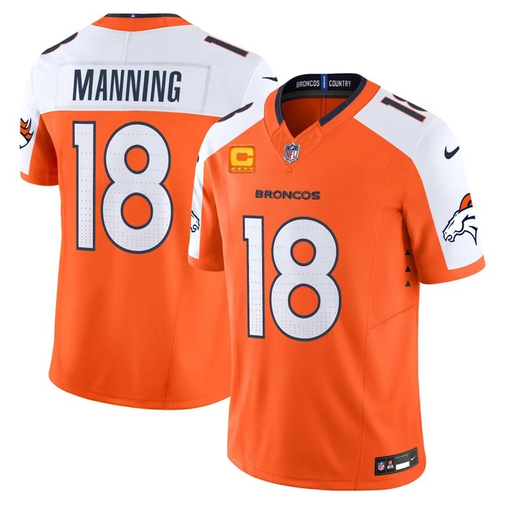 MEN'S DENVER BRONCOS 2026 VAPOR LIMITED JERSEY ORANGE ALTERNATE#18 PEYTON MANNING
