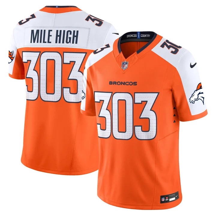 MEN'S DENVER BRONCOS 2026 VAPOR LIMITED JERSEY ORANGE ALTERNATE#303 MILE HIGH