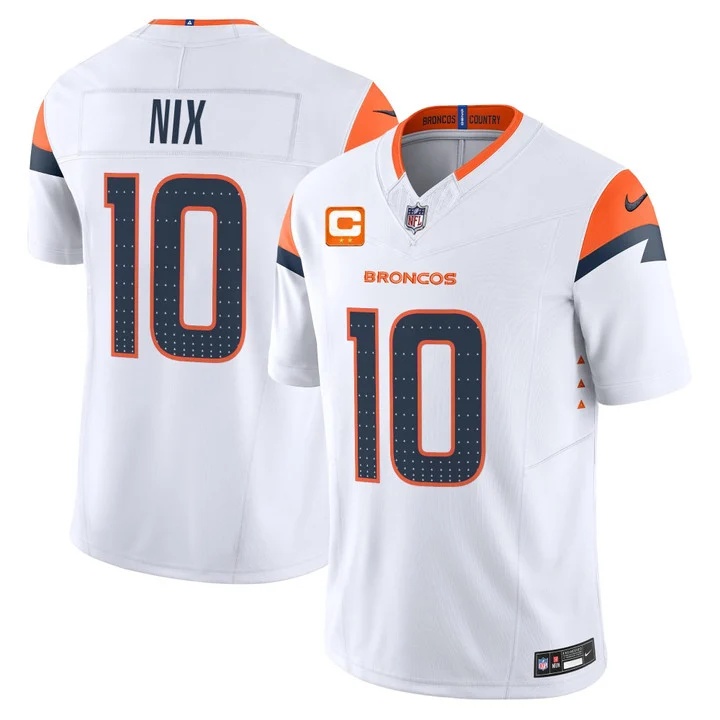 MEN'S DENVER BRONCOS 2026 VAPOR LIMITED JERSEY WHITE#10 BO NIX