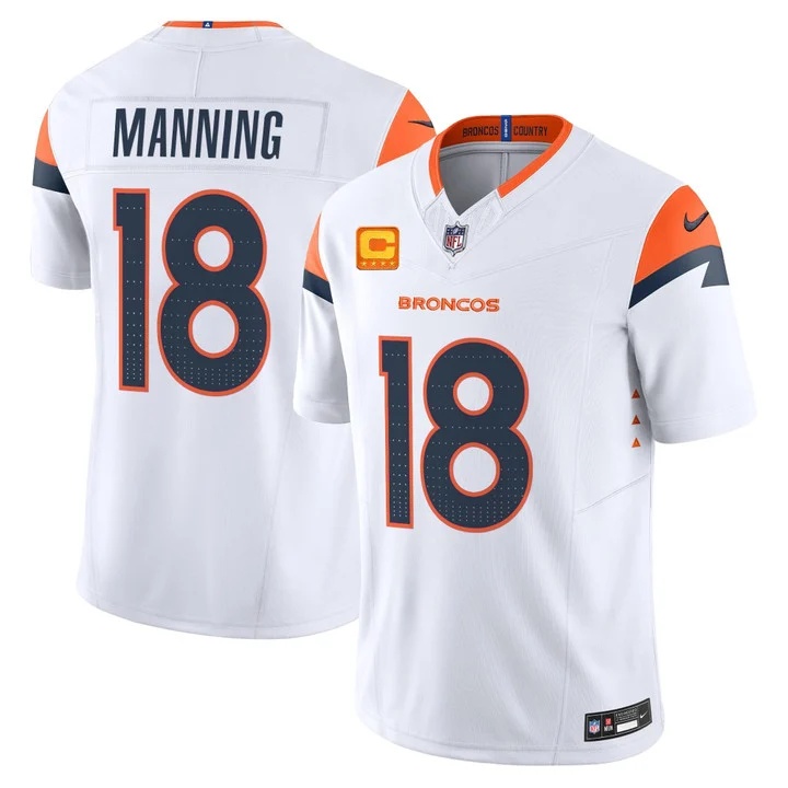 MEN'S DENVER BRONCOS 2026 VAPOR LIMITED JERSEY WHITE#18 PEYTON MANNING