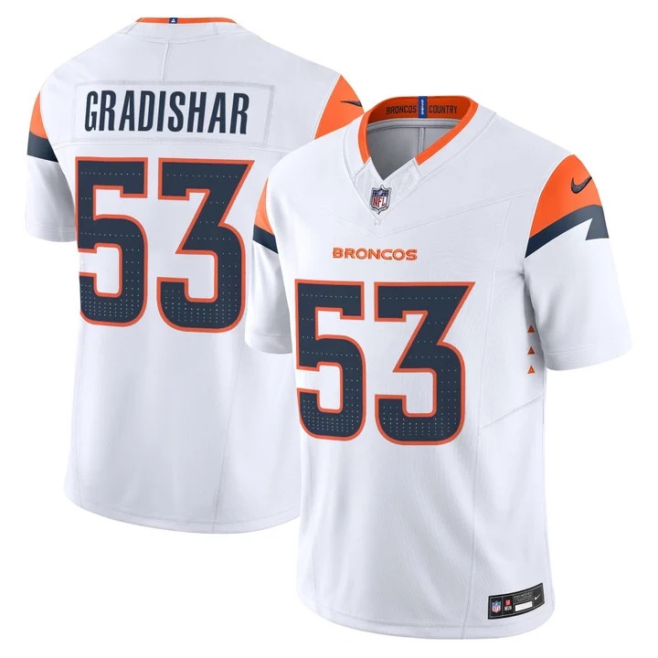 MEN'S DENVER BRONCOS 2026 VAPOR LIMITED JERSEY WHITE#53 RANDY GRADISHAR