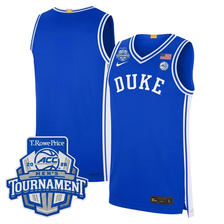 MEN'S DUKE BLUE DEVILS 2026 ACC CONFERENCE TOURNAMENT CHAMPIONS BASKETBALL JERSEY ROYAL BLANK