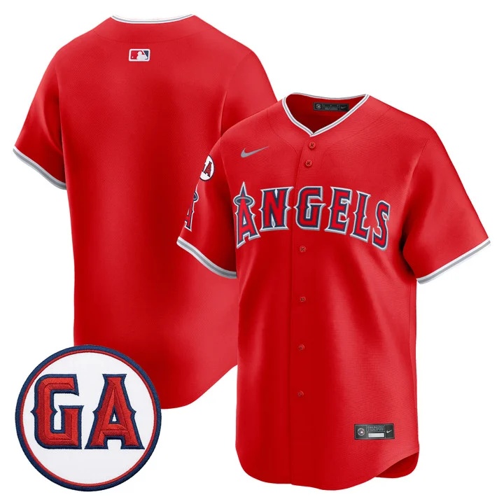 MEN'S LOS ANGELES ANGELS 'GARRET ANDERSON TRIBUTE PATCH' VAPOR PREMIER LIMITED JERSEY RED BLANK