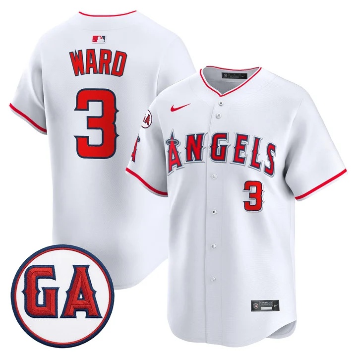 MEN'S LOS ANGELES ANGELS 'GARRET ANDERSON TRIBUTE PATCH' VAPOR PREMIER LIMITED JERSEY WHITE#3 TAYLOR WARD
