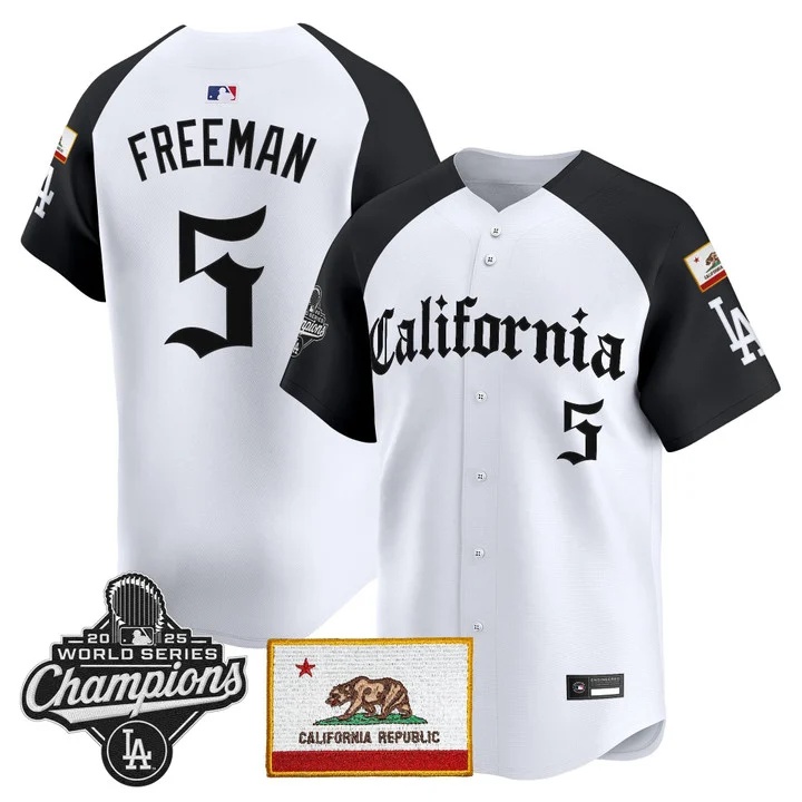 MEN'S LOS ANGELES DODGERS CALIFORNIA GOTHIC EDITION VAPOR PREMIER LIMITED JERSEY ALTERNATE#5 FREDDIE FREEMAN