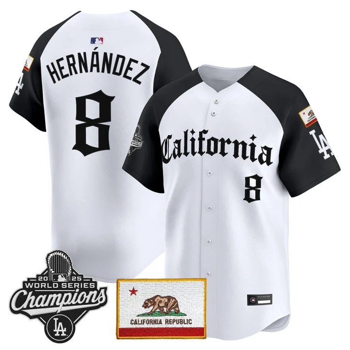 MEN'S LOS ANGELES DODGERS CALIFORNIA GOTHIC EDITION VAPOR PREMIER LIMITED JERSEY ALTERNATE#8 KIKE HERNANDEZ