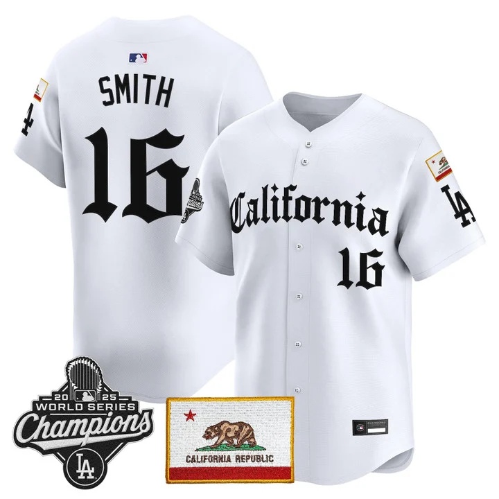 MEN'S LOS ANGELES DODGERS CALIFORNIA GOTHIC EDITION VAPOR PREMIER LIMITED JERSEY WHITE#16 WILL SMITH