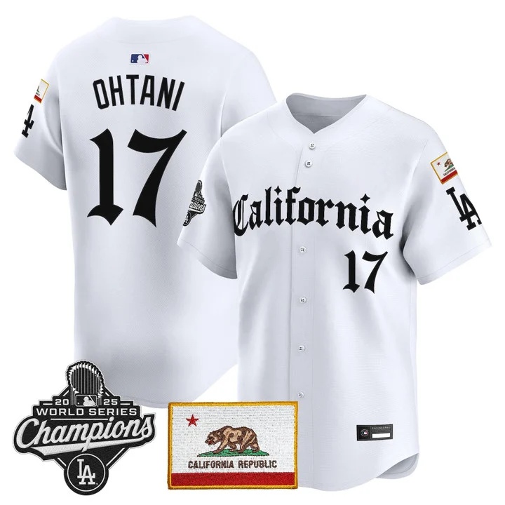 MEN'S LOS ANGELES DODGERS CALIFORNIA GOTHIC EDITION VAPOR PREMIER LIMITED JERSEY WHITE#17 SHOHEI OHTANI