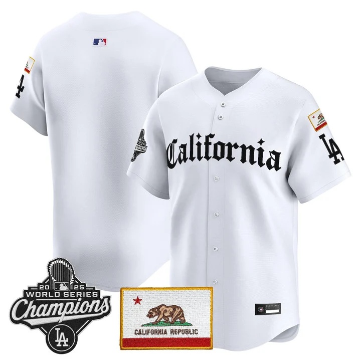 MEN'S LOS ANGELES DODGERS CALIFORNIA GOTHIC EDITION VAPOR PREMIER LIMITED JERSEY WHITE BLANK