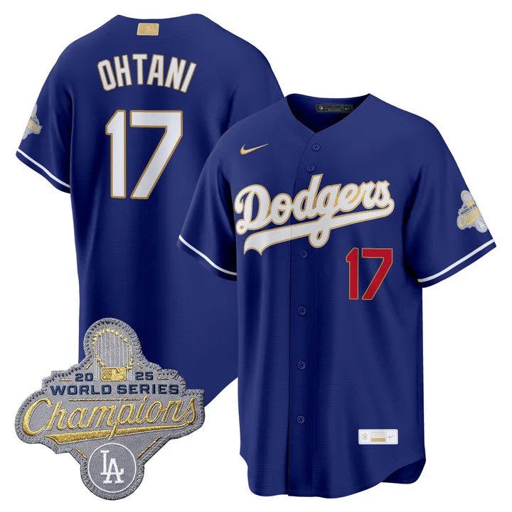 MEN'S LOS ANGELES DODGERS GOLD COLLECTION PREMIER LIMITED JERSEY ROYAL#17 SHOHEI OHTANI