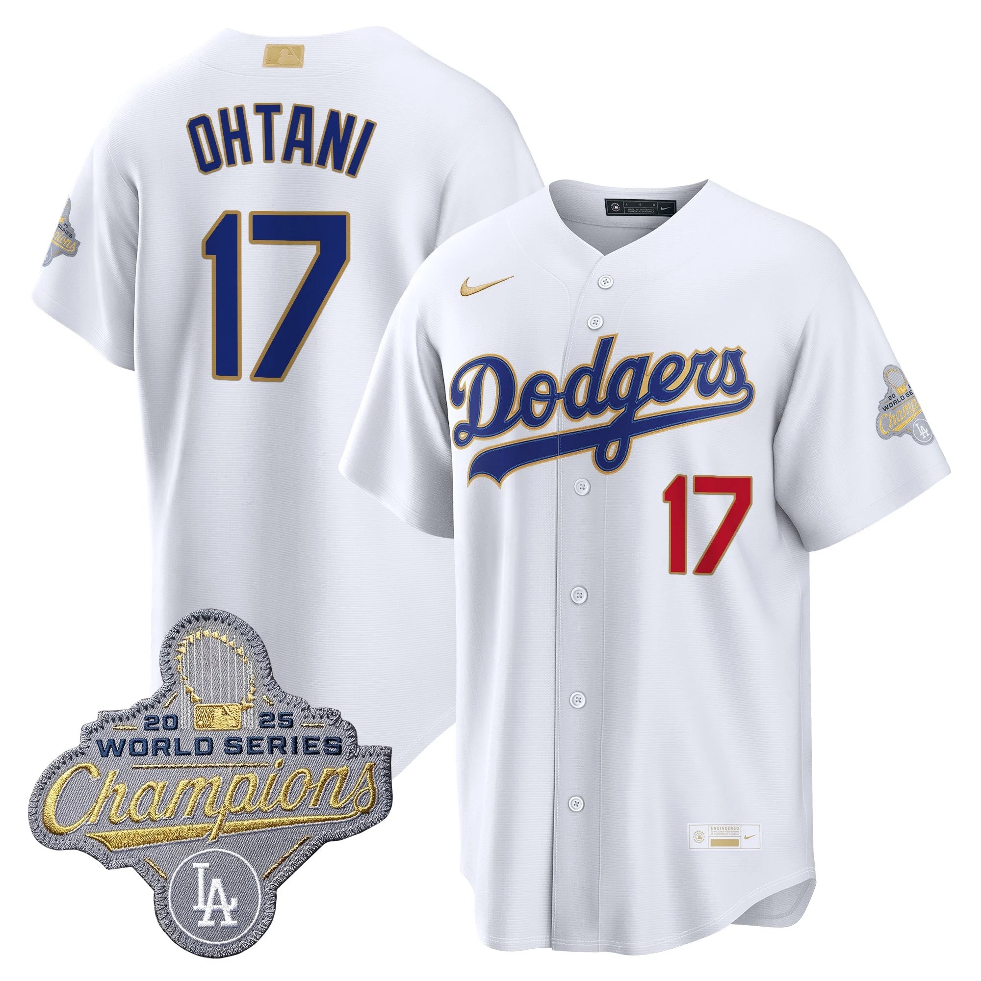 MEN'S LOS ANGELES DODGERS GOLD COLLECTION PREMIER LIMITED JERSEY WHITE#17 SHOHEI OHTANI