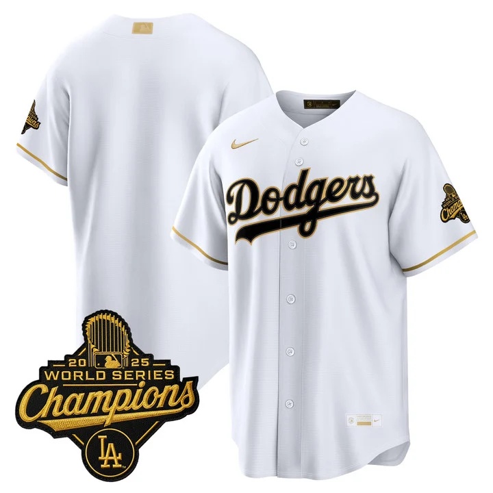 MEN'S LOS ANGELES DODGERS GOLD COLLECTION PREMIER LIMITED JERSEY WHITE GOLD BLANK